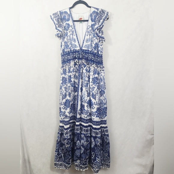 Farm Rio Shell Garden Off-white Maxi Dress - Picture 5 of 9